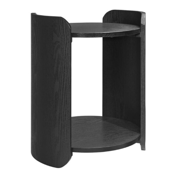 Brett Side Table Bedside Round Black