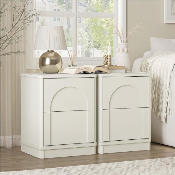 Cranfield Bedside Tables Set of 2 Drawers Dresser Modern Nightstand Bedroom