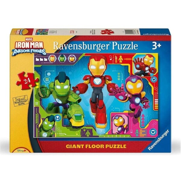 Ravensburger Marvel Iron Man and His Awesome Friends 24 Piece Large Floor Puzzle
