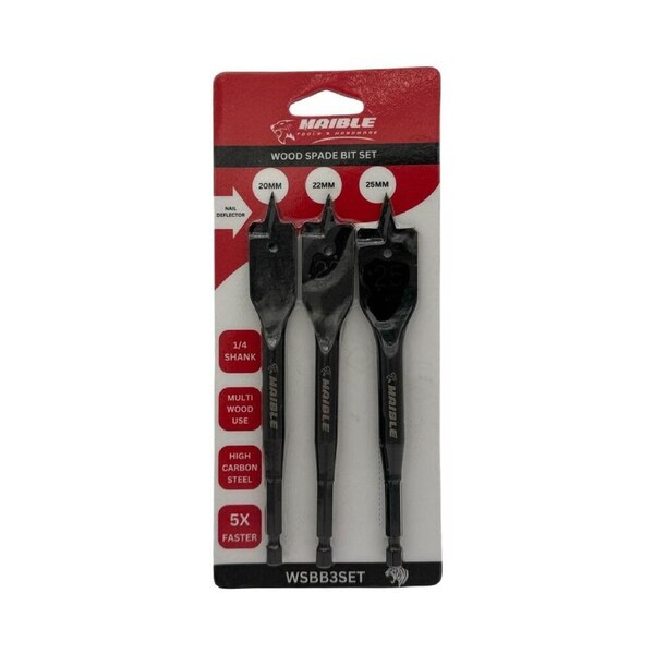 Maible Wood Spade Bit Set (3 Pack)