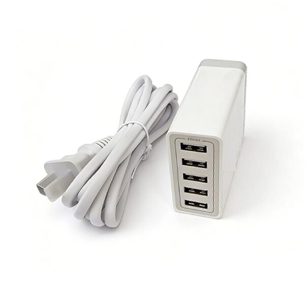 Deal365 USB HUB 40 WATT 1.6M 5.3FT 5-PORT USB HOME CHARGER
