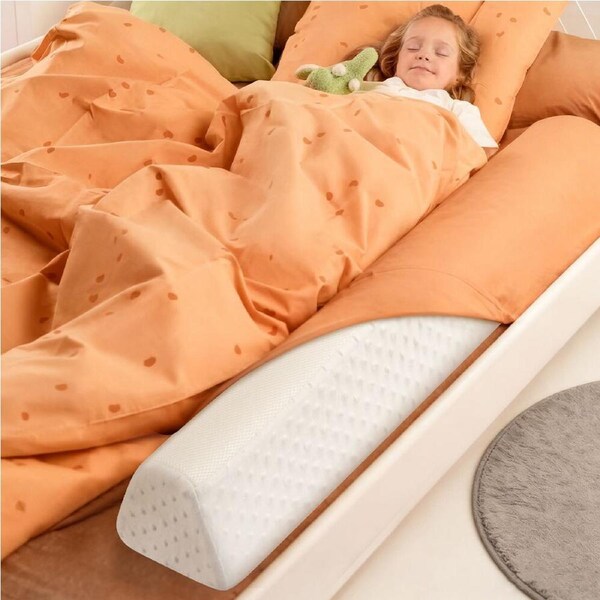 PlayPals Toddlers Bed Bumper 2 Pack 132CM Bed Guard Rails Foam Bottom Cover