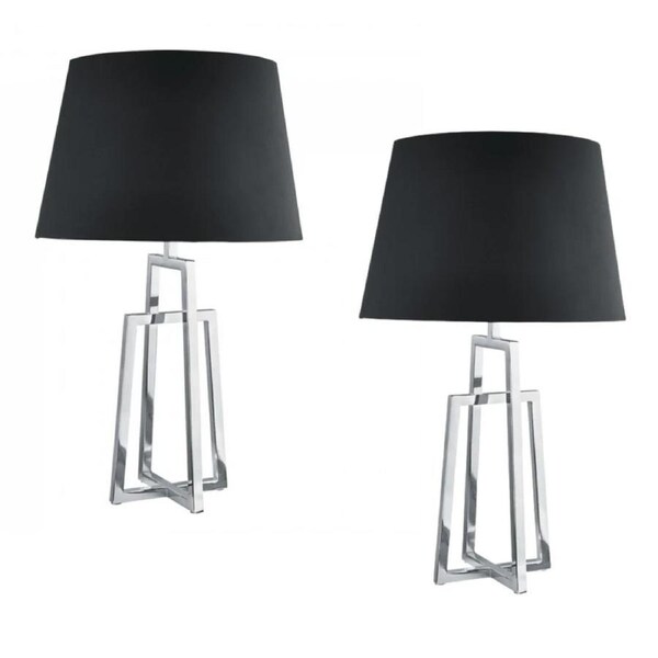 Superlux 1 Pair of Charcoal Shade Table Lamps