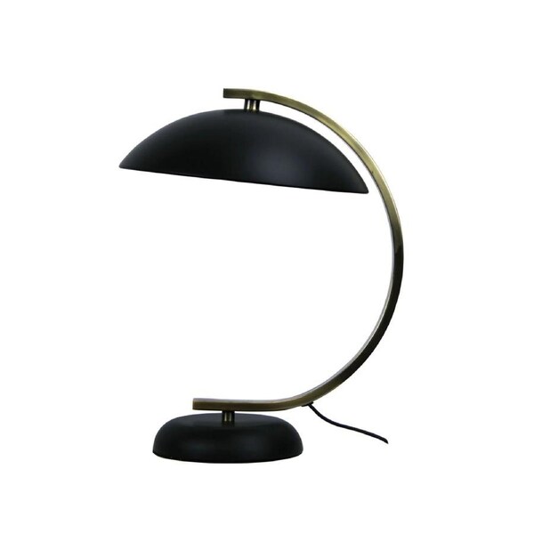 Oriel Lighting DECO TABLE LAMP Black Antique Brass
