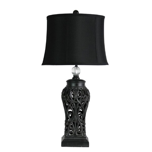Oriel Lighting DORNE Classic Antique Cut Lamp with Harp Shade