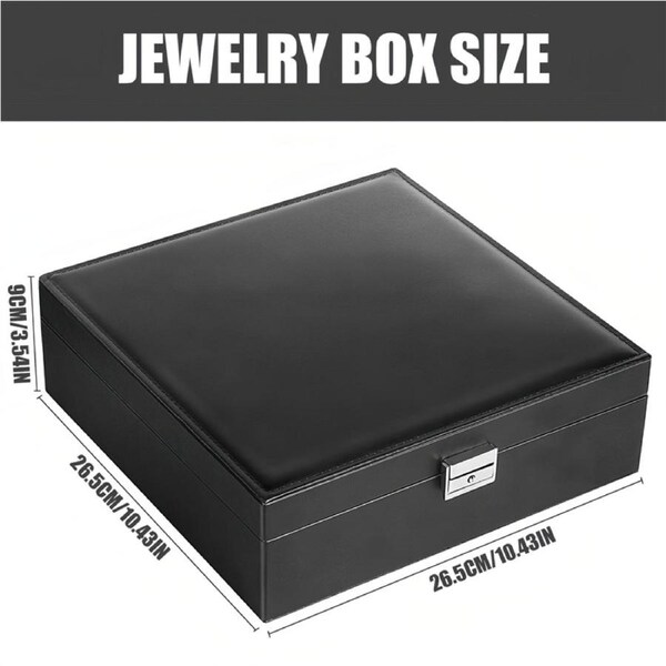 Catzon 2 Layer Jewelry Box Large Jewelry Organizer Storage Case