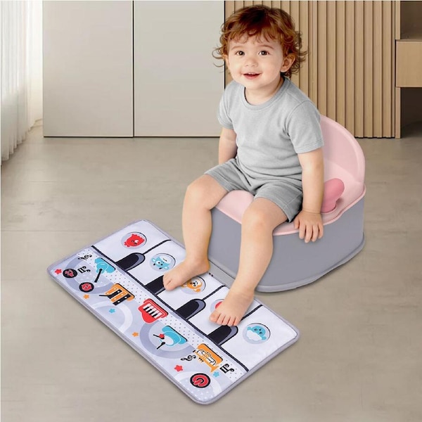 PlayPals 3-in-1 Kids Potty Trainer Seat with Interactive Musical Mat Pink