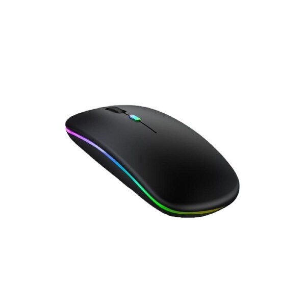 Rechargeable Silent Wireless Mouse - RGB Light, Dual Mode BT5.0/2.4G for Gaming Office