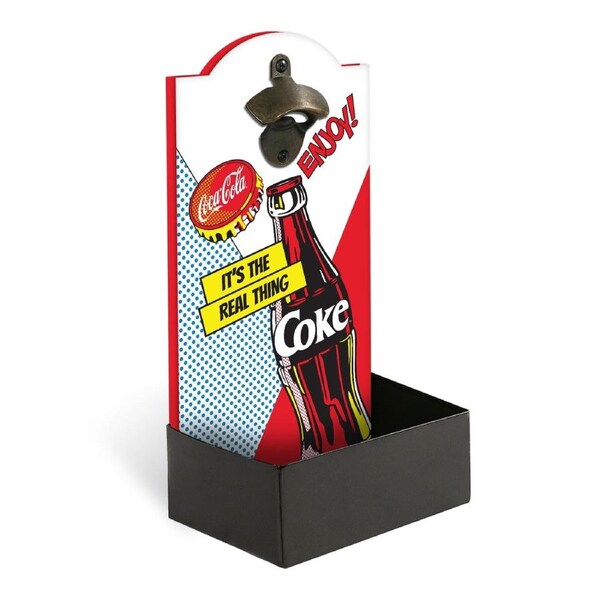 Coke Coca Cola Wall Bottle Opener with Catcher