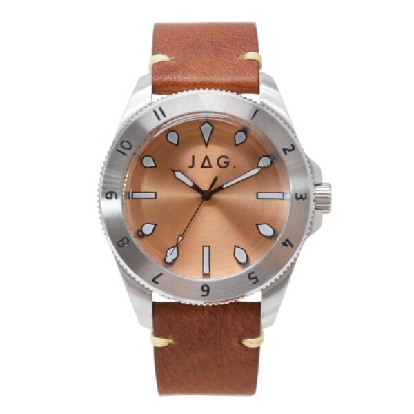 Jag Windsor Brown Stainless Steel 44mm Watch