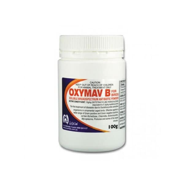 Fidos Oxymav B For Birds Antibiotic Powder Sealed Bottle 100g