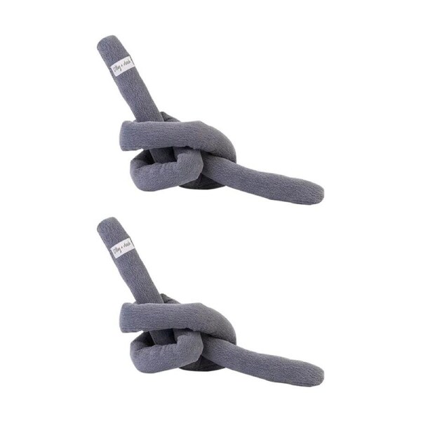 2PK Lilly & Dash Pet Dog Interactive Knot Play Toy 250x150x150mm Charcoal