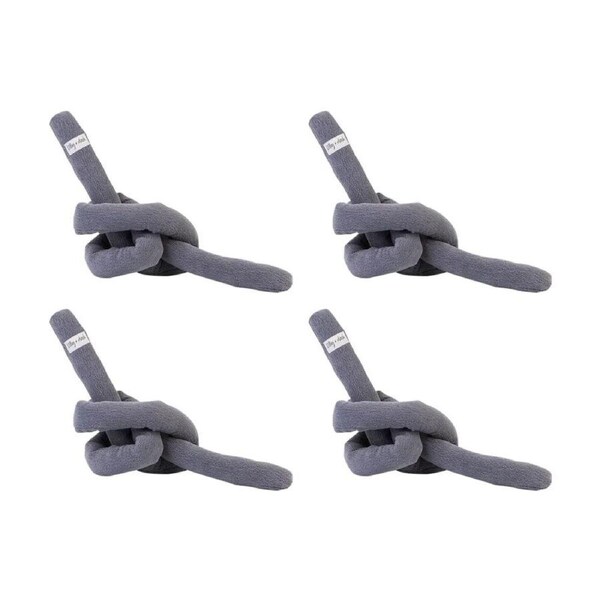 4PK Lilly & Dash Pet Dog Interactive Knot Play Toy 250x150x150mm Charcoal