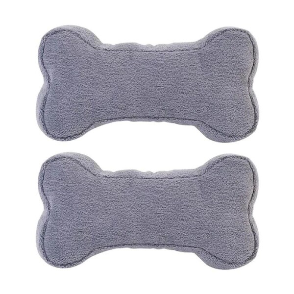 2PK Lilly & Dash Pet Dog Interactive Squeaker Bone Toy 200x150x150mm Charcoal