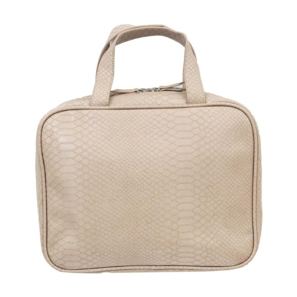 Wicked Sista Moc Croc Hold All Cos Bag Beauty Case Large - Natural