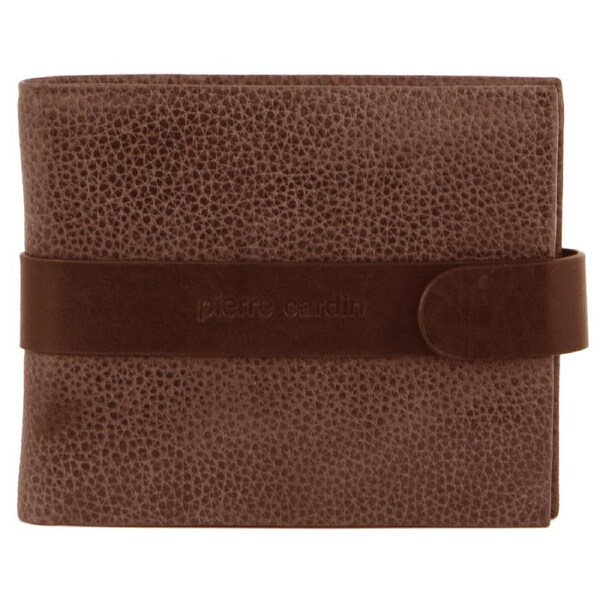 Pierre Cardin Mens Leather Tab Wallet - Brown