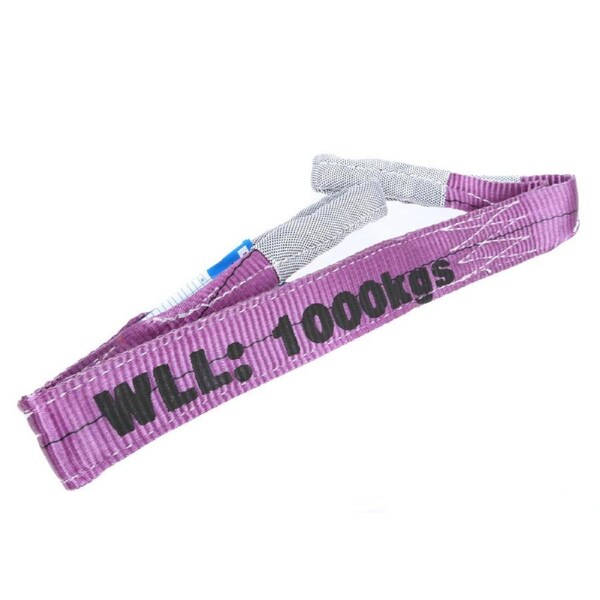 LIFT SAFE 1T x 3M Flat Lifting Sling - 100% Polyester - Test Certificate