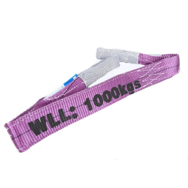 LIFT SAFE 1T x 1.5M Flat Lifting Sling - 100% Polyester - Test Certificate