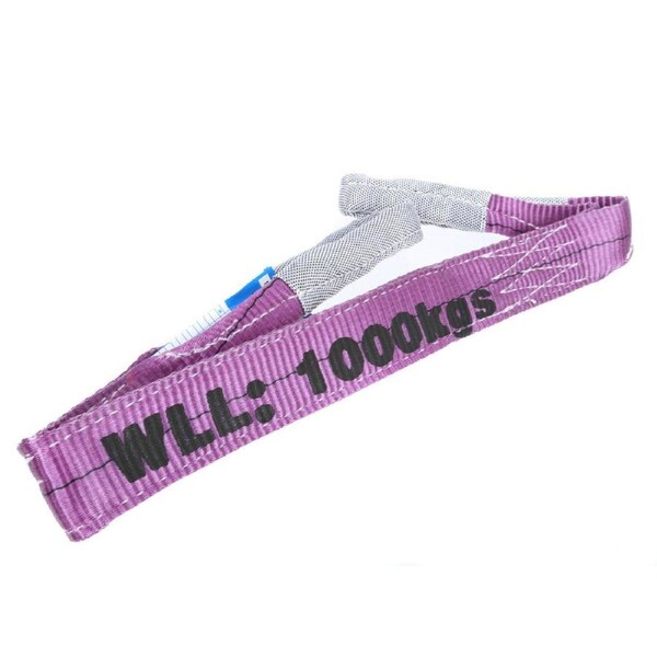 LIFT SAFE 1T x 2M Flat Lifting Sling - 100% Polyester - Test Certificate