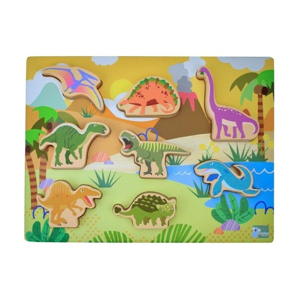 Koala Dream Wooden Chunky Kids Educational Toy Puzzle Dinosaur