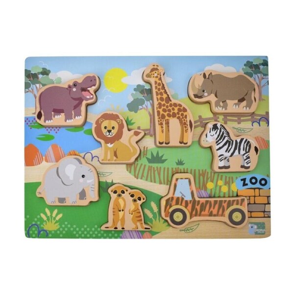 Koala Dream Wooden Chunky Kids Educational Toy Puzzle Zoo Animals