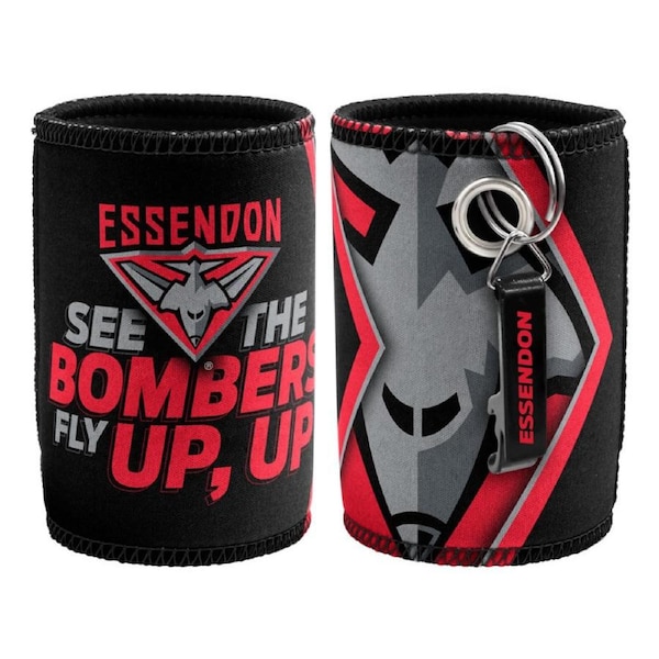 Essendon Bombers Can Cooler + Bottle Opener Pack