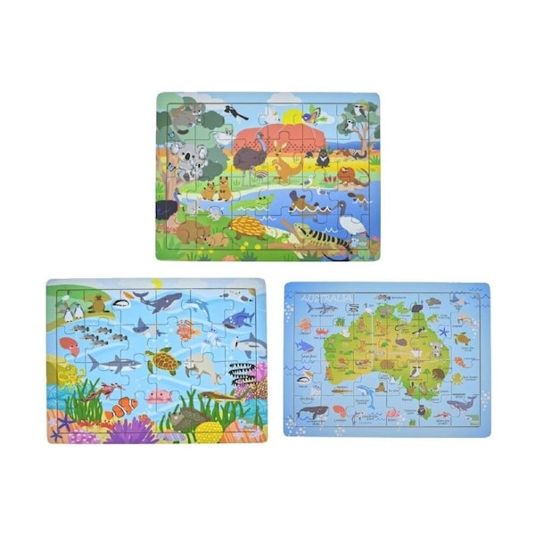 Koala Dream Kids Toy Jigsaw Puzzle Set Aussie Animals/Sea Animals/Aussie Map
