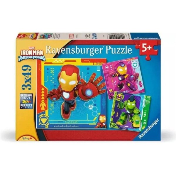Ravensburger Marvel Iron Man and His Awesome Friends 3 x 49 Piece Puzzles