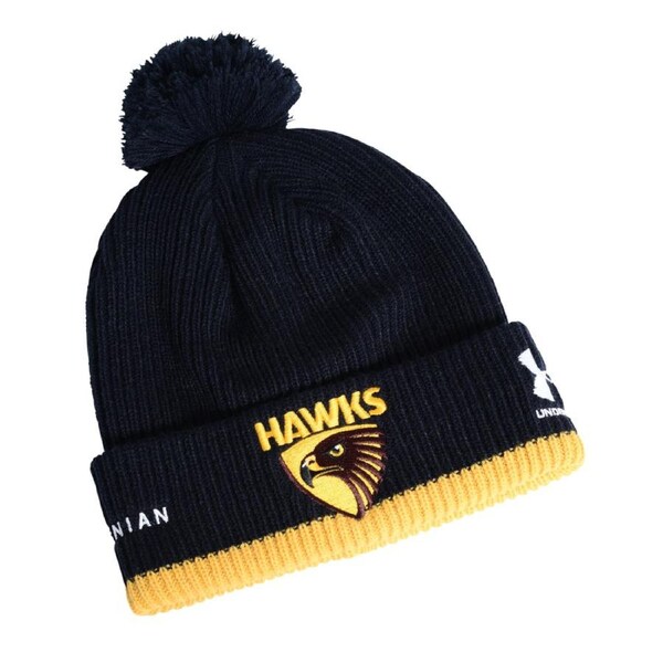 Hawthorn Hawks AFL 2026 Under Armour Beanie - Midnight Navy