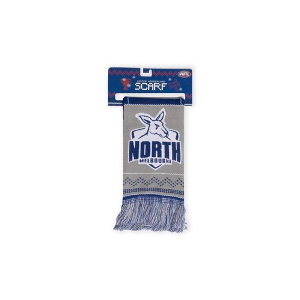 North Melbourne Kangaroos AFL Adult Ugly Scarf - BLUE