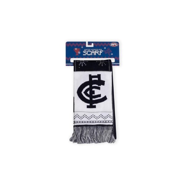 Carlton Blues AFL Adult Ugly Scarf - NAVY