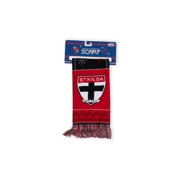 St Kilda Saints AFL Adult Ugly Scarf - BLACK
