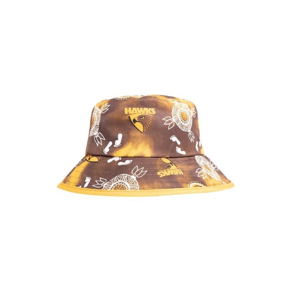 Hawthorn Hawks AFL Adults Indigenous Bucket Hat