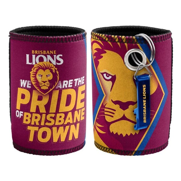 Brisbane Lions Can Cooler + Bottle Opener Pack