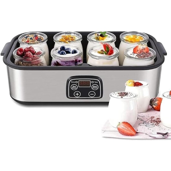 Electric Yoghurt Machine with 8 Glass Jars