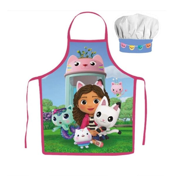 Gabby's Dollhouse Dreamland Kids Baking Apron and Chef's Hat Set