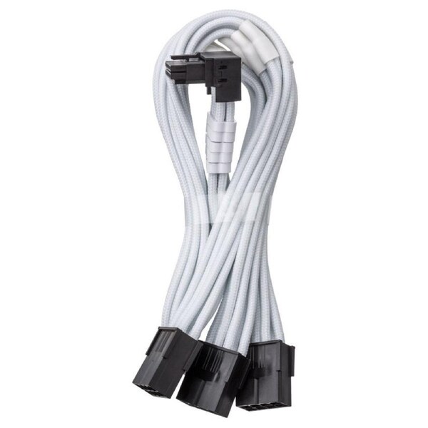 CableMod Pro ModFlex 12V-2x6 90 Deg PCIe Extension Variant A Triple 8-pin White