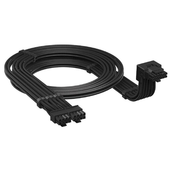 Corsair Right Angled Embossed 12VHPWR Cable 650mm Type-5 Style-B Black