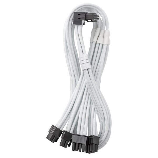 CableMod ModFlex 12V-2x6 90 Deg PCIe Cable for Corsair Variant B Quad 8-pin White
