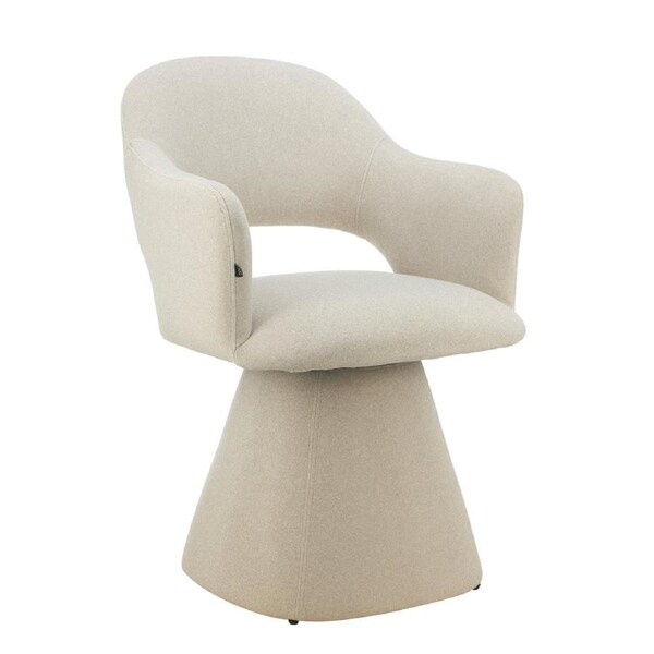Maestro Furniture Cayson Modern Fabric Swivel Kitchen Dining Arm Chair Beige