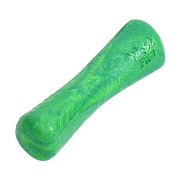 West Paw Drifty Bone Pet Dog Fetch Throwing Soft Chew Toy Small Emerald