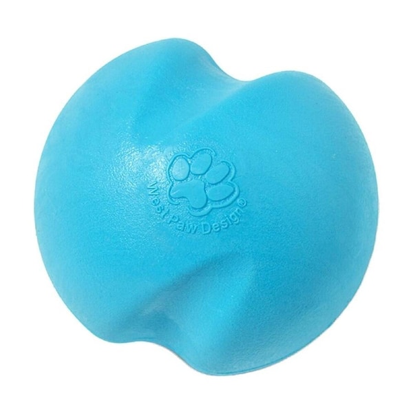 West Paw Jive Pet Dog Ball Throwing Soft Chew Toy Extra Small Aqua Blue