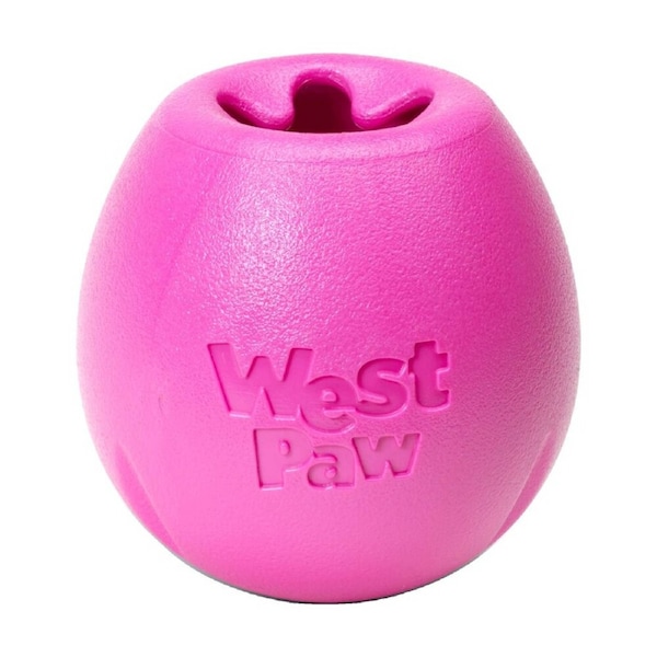 West Paw Rumbl Pet Dog Treat Dispenser Soft Chew Toy Large Hot Pink