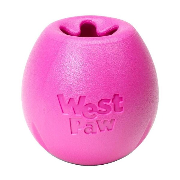 West Paw Rumbl Pet Dog Treat Dispenser Soft Chew Toy Small Hot Pink