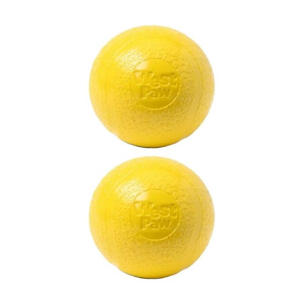 2PK West Paw Echo Boundr Pet Dog Ball Throwing Soft Chew Toy Large Dandelion