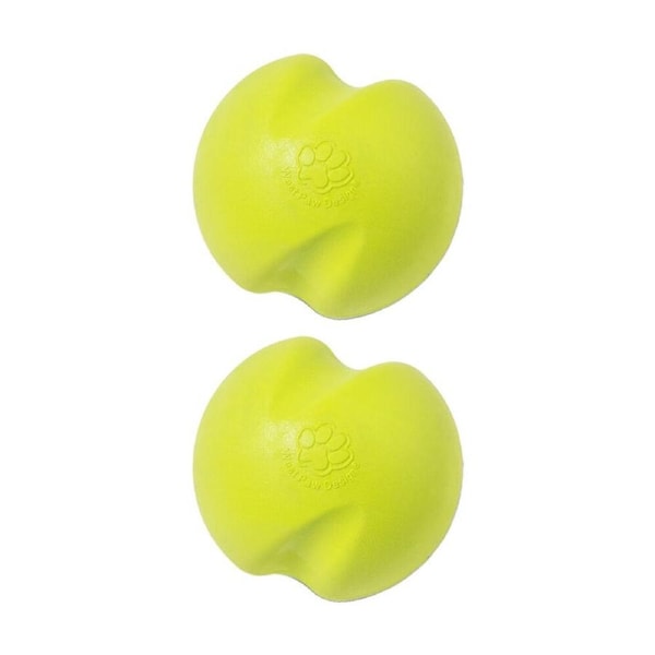2PK West Paw Jive Pet Dog Ball Throwing Soft Chew Toy Extra Small Granny Smith