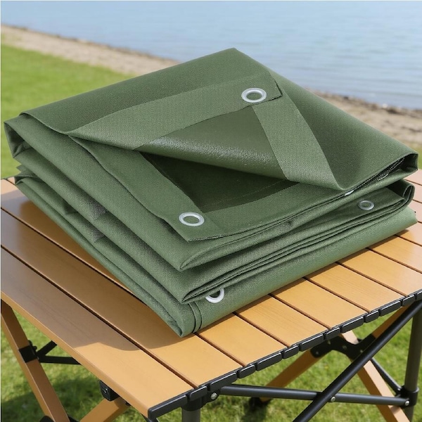 Instahut 3x4m Tarp Tarpaulin 600GSM Camping Canvas Heavy Duty Water Resistant