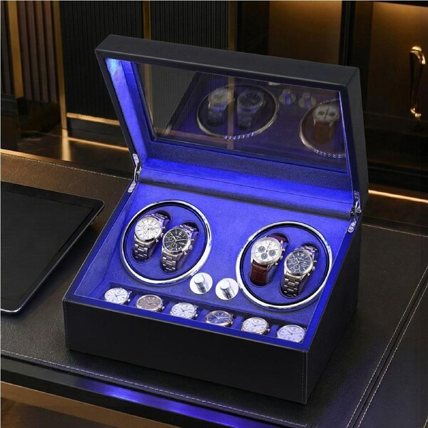 Embellir Watch Winder Automatic Watch Box Luxury Storage LED Black