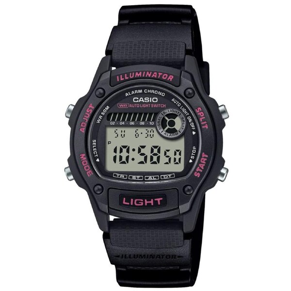Casio Black 50m Unisex Multifunction Digital Sports Watch W-220H-1A2