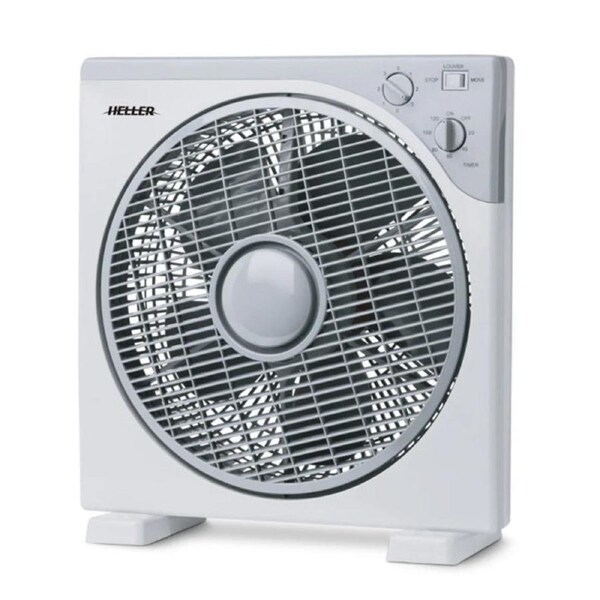 30cm Box Fan Air Cooler - Electric Bedroom Lounge Room Metal Fan Safety Guard